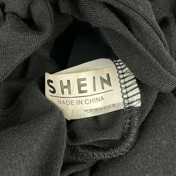 SHEIN Women Button Detail Belted Tulip Hem Dress Size M - Picture 3 of 9